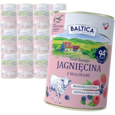 Baltica Jagnięcina z Malinami 12x400g Monoproteinowa Hipoalergiczna Bezzbożowa Mokra Karma Dla Psa Baltica Jagnięcina z Malinami 12x400g Monoproteinowa Hipoalergiczna Bezzbożowa Mokra Karma Dla Psa