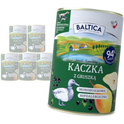 Baltica Kaczka z Gruszką 6x400g Monoproteinowa Hipoalergiczna Bezzbożowa Mokra Karma Dla Psa Baltica Kaczka z Gruszką 6x400g Monoproteinowa Hipoalergiczna Bezzbożowa Mokra Karma Dla Psa