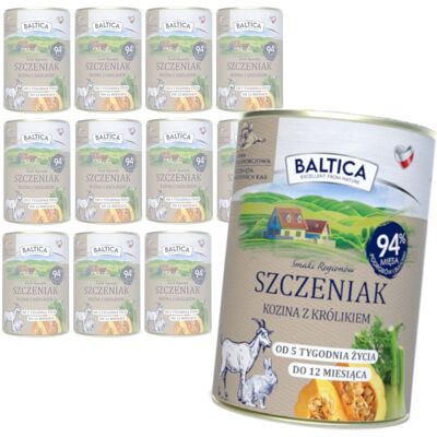 Baltica Kozina z Królikiem 12x400g Bezzbożowa Mokra Karma Dla Szczeniąt Baltica Kozina z Królikiem 12x400g Bezzbożowa Mokra Karma Dla Szczeniąt