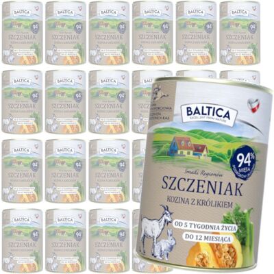 Baltica Kozina z Królikiem 24x400g Bezzbożowa Mokra Karma Dla Szczeniąt Baltica Kozina z Królikiem 24x400g Bezzbożowa Mokra Karma Dla Szczeniąt