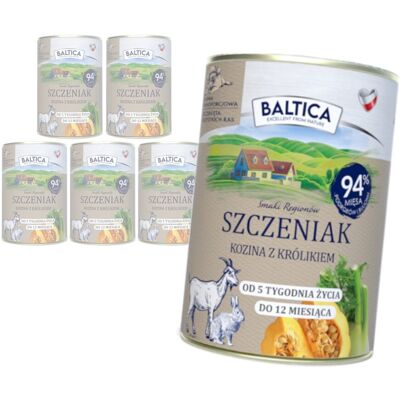 Baltica Kozina z Królikiem 6x400g Bezzbożowa Mokra Karma Dla Szczeniąt Baltica Kozina z Królikiem 6x400g Bezzbożowa Mokra Karma Dla Szczeniąt