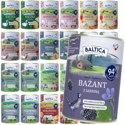 Baltica Mix 12 Smaków 24x400g Bezzbożowa Mokra Karma Dla Psa Baltica Mix 12 Smaków 24x400g Bezzbożowa Mokra Karma Dla Psa