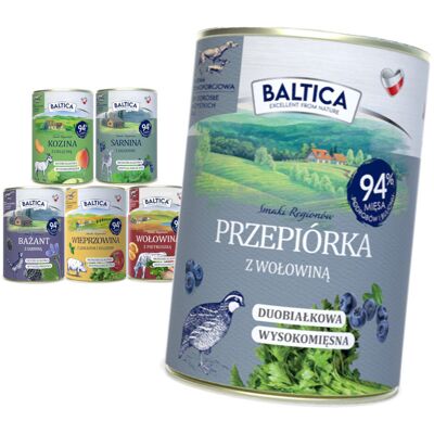 Baltica Mix Smaków 6x400g Bezzbożowa Mokra Karma Dla Psa Baltica Mix Smaków 6x400g Bezzbożowa Mokra Karma Dla Psa