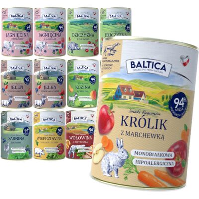 Baltica Mix Smaków Bez Drobiu 12x400g Bezzbożowa Mokra Karma Dla Psa Baltica Mix Smaków Bez Drobiu 12x400g Bezzbożowa Mokra Karma Dla Psa