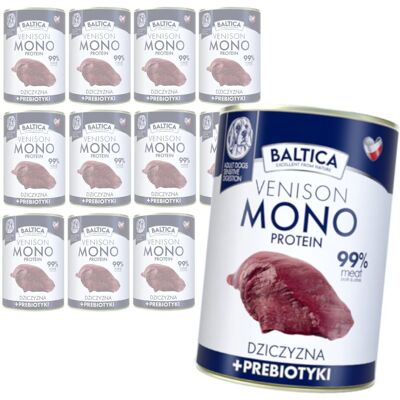 Baltica Monoprotein Dziczyzna Prebiotyki 12x400g Hipoalergiczna Bezzbożowa Mokra Karma Dla Psa Baltica Monoprotein Dziczyzna Prebiotyki 12x400g Hipoalergiczna Bezzbożowa Mokra Karma Dla Psa