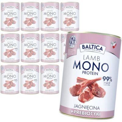 Baltica Monoprotein Jagnięcina Prebiotyki 12x400g Hipoalergiczna Bezzbożowa Mokra Karma Dla Psa Baltica Monoprotein Jagnięcina Prebiotyki 12x400g Hipoalergiczna Bezzbożowa Mokra Karma Dla Psa