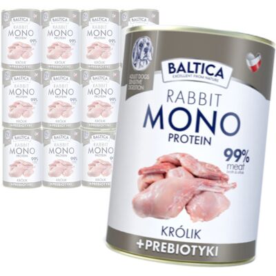 Baltica Monoprotein Królik Prebiotyki 12x400g Hipoalergiczna Bezzbożowa Mokra Karma Dla Psa Baltica Monoprotein Królik Prebiotyki 12x400g Hipoalergiczna Bezzbożowa Mokra Karma Dla Psa
