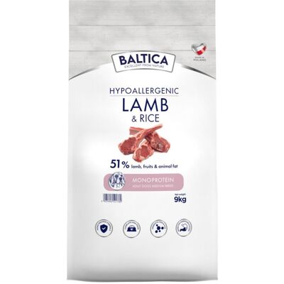 BALTICA Nutraceutic Adult Lamb & Rice Jagnięcina z ryżem M 9kg BALTICA Nutraceutic Adult Lamb & Rice Jagnięcina z ryżem M 9kg