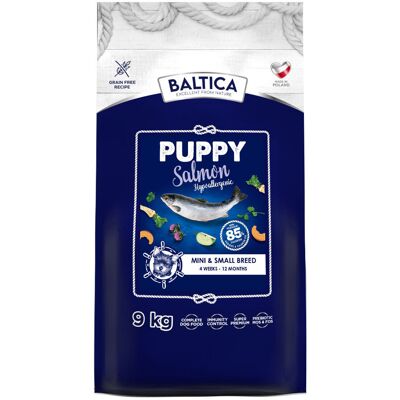 Baltica Puppy Salmon Hypoallergenic z łososiem dla małych ras XS/S 9kg szczenięta Baltica Puppy Salmon Hypoallergenic z łososiem dla małych ras XS/S 9kg szczenięta
