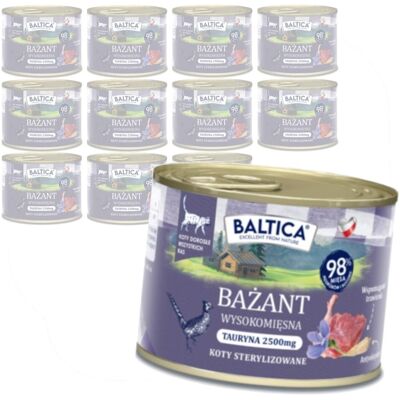 Baltica Smaki Regionów Bażant 12x185g Bezzbożowa Mokra Karma Dla Kotów Sterylizowanych Baltica Smaki Regionów Bażant 12x185g Bezzbożowa Mokra Karma Dla Kotów Sterylizowanych