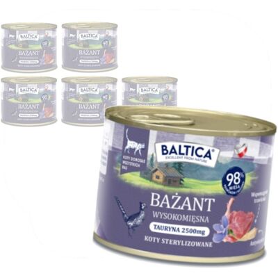 Baltica Smaki Regionów Bażant 6x185g Bezzbożowa Mokra Karma Dla Kotów Sterylizowanych Baltica Smaki Regionów Bażant 6x185g Bezzbożowa Mokra Karma Dla Kotów Sterylizowanych