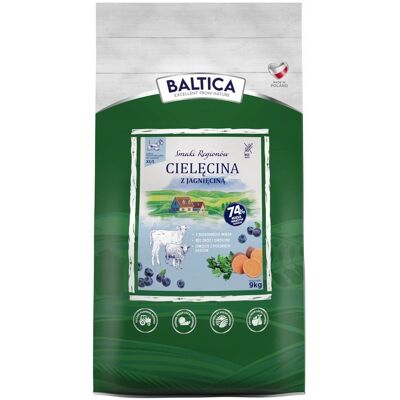 Baltica Smaki Regionów Cielęcina z Jagnięciną XS/S 9kg dla małych ras Baltica Smaki Regionów Cielęcina z Jagnięciną XS/S 9kg dla małych ras