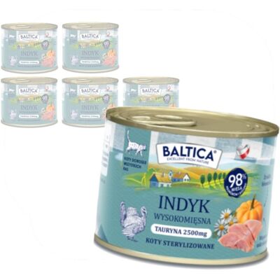 Baltica Smaki Regionów Indyk 6x185g Bezzbożowa Mokra Karma Dla Kotów Sterylizowanych Baltica Smaki Regionów Indyk 6x185g Bezzbożowa Mokra Karma Dla Kotów Sterylizowanych