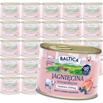 Baltica Smaki Regionów Jagnięcina 24x185g Bezzbożowa Mokra Karma Dla Kotów Sterylizowanych Baltica Smaki Regionów Jagnięcina 24x185g Bezzbożowa Mokra Karma Dla Kotów Sterylizowanych