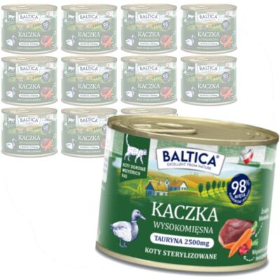 Baltica Smaki Regionów Kaczka 12x185g Bezzbożowa Mokra Karma Dla Kotów Sterylizowanych Baltica Smaki Regionów Kaczka 12x185g Bezzbożowa Mokra Karma Dla Kotów Sterylizowanych