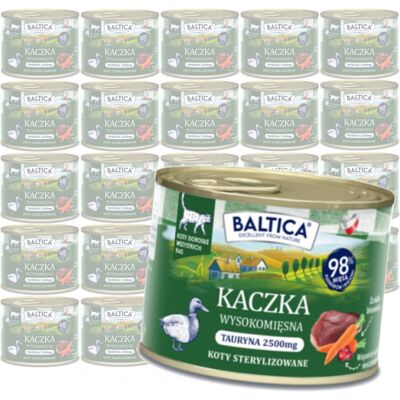 Baltica Smaki Regionów Kaczka 24x185g Bezzbożowa Mokra Karma Dla Kotów Sterylizowanych Baltica Smaki Regionów Kaczka 24x185g Bezzbożowa Mokra Karma Dla Kotów Sterylizowanych