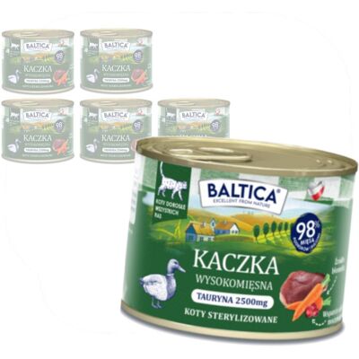 Baltica Smaki Regionów Kaczka 6x185g Bezzbożowa Mokra Karma Dla Kotów Sterylizowanych Baltica Smaki Regionów Kaczka 6x185g Bezzbożowa Mokra Karma Dla Kotów Sterylizowanych