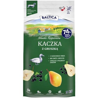 Baltica Smaki Regionów Kaczka z Gruszką XS/S 3kg dla małych ras Baltica Smaki Regionów Kaczka z Gruszką XS/S 3kg dla małych ras