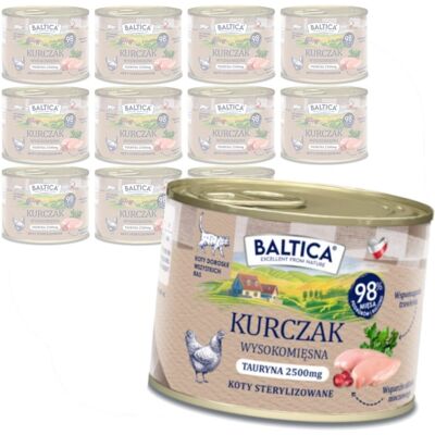 Baltica Smaki Regionów Kurczak 12x185g Bezzbożowa Mokra Karma Dla Kotów Sterylizowanych Baltica Smaki Regionów Kurczak 12x185g Bezzbożowa Mokra Karma Dla Kotów Sterylizowanych