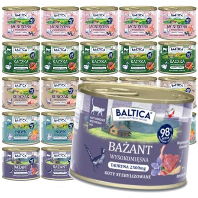 Baltica Smaki Regionów Mix Smaków 24x185g Bezzbożowa Mokra Karma Dla Kotów Sterylizowanych Baltica Smaki Regionów Mix Smaków 24x185g Bezzbożowa Mokra Karma Dla Kotów Sterylizowanych