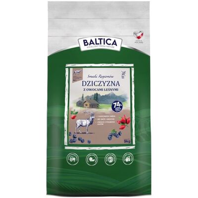 Baltica Smaki Regionów Sucha Karma Dziczyzna z owocami leśnymi M/L 9kg Baltica Smaki Regionów Sucha Karma Dziczyzna z owocami leśnymi M/L 9kg