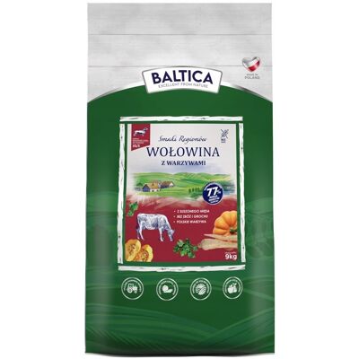 Baltica Smaki Regionów Sucha Karma Wołowina z warzywami XS/S 9kg Baltica Smaki Regionów Sucha Karma Wołowina z warzywami XS/S 9kg