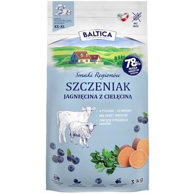 Baltica Smaki Regionów Szczeniak Jagnięciną z Cielęciną S/XL 3kg Baltica Smaki Regionów Szczeniak Jagnięciną z Cielęciną S/XL 3kg