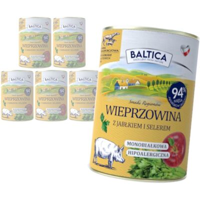 Baltica Wieprzowina z Jabłkiem 6x400g Monoproteinowa Hipoalergiczna Bezzbożowa Mokra Karma Dla Psa Baltica Wieprzowina z Jabłkiem 6x400g Monoproteinowa Hipoalergiczna Bezzbożowa Mokra Karma Dla Psa