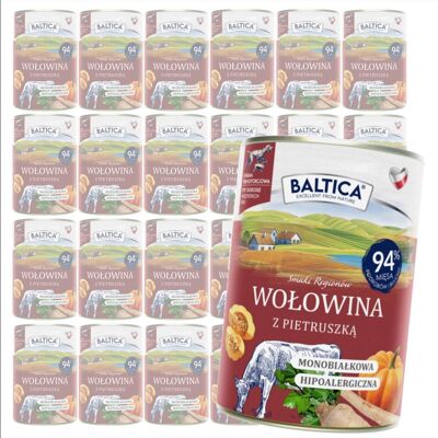 Baltica Wołowina z Pietruszką 24x400g Monoproteinowa Hipoalergiczna Bezzbożowa Mokra Karma Dla Psa Baltica Wołowina z Pietruszką 24x400g Monoproteinowa Hipoalergiczna Bezzbożowa Mokra Karma Dla Psa