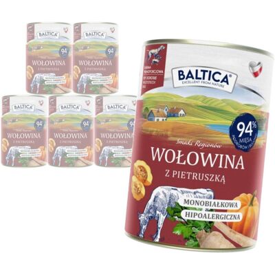 Baltica Wołowina z Pietruszką 6x400g Monoproteinowa Hipoalergiczna Bezzbożowa Mokra Karma Dla Psa Baltica Wołowina z Pietruszką 6x400g Monoproteinowa Hipoalergiczna Bezzbożowa Mokra Karma Dla Psa