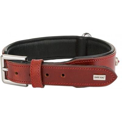 Barry King Obroża skórzana czerwono-czarna XL: 60cm/39mm Barry King Obroża skórzana czerwono-czarna XL: 60cm/39mm