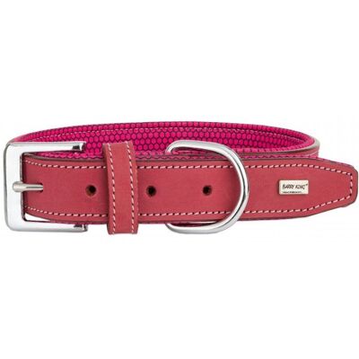 Barry King Obroża skórzana, XL: 43-53 cm/30 mm, ciemny różowy Barry King Obroża skórzana, XL: 43-53 cm/30 mm, ciemny różowy