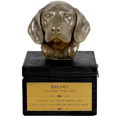 Beagle - urna z grawerem i rzeźbą psa, ostatnie pożeganie, produkt ręcznie wykonany marki Art-Dog Beagle - urna z grawerem i rzeźbą psa, ostatnie pożeganie, produkt ręcznie wykonany marki Art-Dog