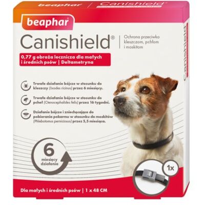 Beaphar Canishield Obroża Na Pchły I Kleszcze S/M 48cm Beaphar Canishield Obroża Na Pchły I Kleszcze S/M 48cm