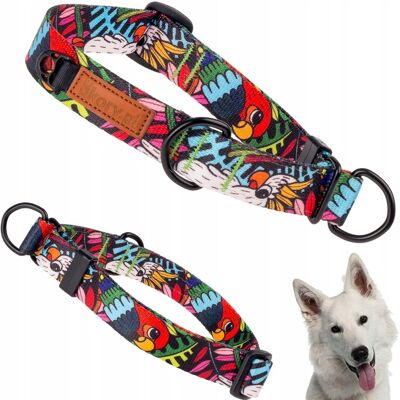 BEZPIECZNA półzaciskowa obroża dla małego psa teriera 26-34 cm Ukory JUNGLE BEZPIECZNA półzaciskowa obroża dla małego psa teriera 26-34 cm Ukory JUNGLE