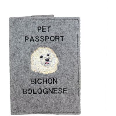 Bichon Frise, Tenerife Dog - etui na paszport psa, pokrowiec na dokumenty, prezent dla podróżnika od marki Art-Dog Bichon Frise, Tenerife Dog - etui na paszport psa, pokrowiec na dokumenty, prezent dla podróżnika od marki Art-Dog