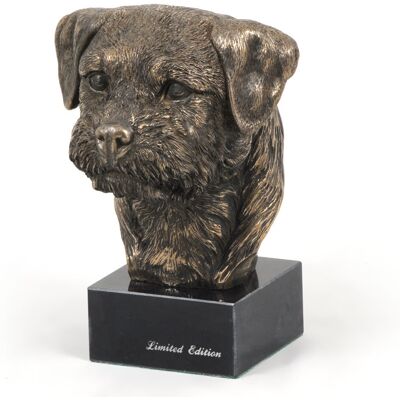 Border Terrier - statuetka psa, popiersie na kamiennej podstawie, rzeźba, trofeum na wystawę psów marki Art-Dog Border Terrier - statuetka psa, popiersie na kamiennej podstawie, rzeźba, trofeum na wystawę psów marki Art-Dog