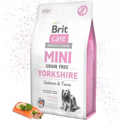 BRIT CARE MINI GRAIN FREE YORKSHIRE Z ŁOSOSIEM I TUŃCZYKIEM DLA YORKÓW 4KG BRIT CARE MINI GRAIN FREE YORKSHIRE Z ŁOSOSIEM I TUŃCZYKIEM DLA YORKÓW 4KG