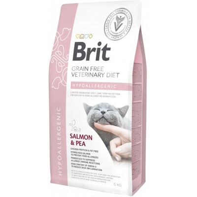 BRIT Veterinary Diets Kot Hypoalergiczny - Bez zbóż z łososiem i groszkiem - 5kg BRIT Veterinary Diets Kot Hypoalergiczny - Bez zbóż z łososiem i groszkiem - 5kg