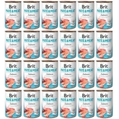 Brit Pate & Meat Łosoś 24x400g Mokra Karma dla Psa Brit Pate & Meat Łosoś 24x400g Mokra Karma dla Psa