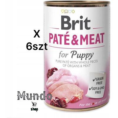 Brit Pate Meat Puppy Smak Kurczak Z Indykiem 400 g 6 szt Brit Pate Meat Puppy Smak Kurczak Z Indykiem 400 g 6 szt
