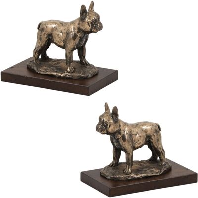 Buldog francuski - statuetka psa, figurka na białej podstawie, trofeum na wystawę psów marki Art-Dog Buldog francuski - statuetka psa, figurka na białej podstawie, trofeum na wystawę psów marki Art-Dog