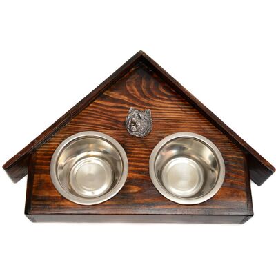 Cairn Terrier - drewniany stojak z miskami dla psa, ozdobne psie miski, prezent z okazji adopcji psa marki Art-Dog Cairn Terrier - drewniany stojak z miskami dla psa, ozdobne psie miski, prezent z okazji adopcji psa marki Art-Dog