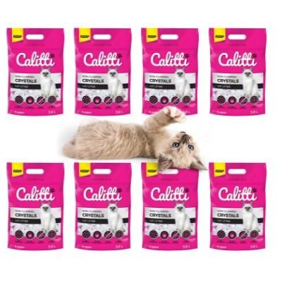 Calitti Crystals 8x3,8L Żwirek silikonowy Calitti Crystals 8x3,8L Żwirek silikonowy