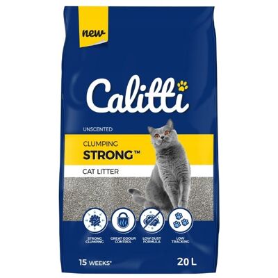 Calitti Strong Unscented żwirek bentonitowy 20L Calitti Strong Unscented żwirek bentonitowy 20L