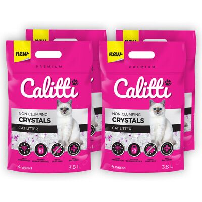 Calitti Żwirek Silikonowy Crystals 3,8Lx4 = 15,2L Calitti Żwirek Silikonowy Crystals 3,8Lx4 = 15,2L