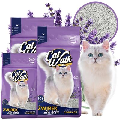 CatWalk Żwirek dla kota bentonitowy LAWENDOWY zbrylający 25L CatWalk Żwirek dla kota bentonitowy LAWENDOWY zbrylający 25L