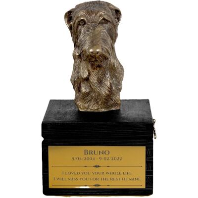 Chart szkocki, Deerhound - urna z grawerem i rzeźbą psa, ostatnie pożeganie, produkt ręcznie wykonany marki Art-Dog Chart szkocki, Deerhound - urna z grawerem i rzeźbą psa, ostatnie pożeganie, produkt ręcznie wykonany marki Art-Dog