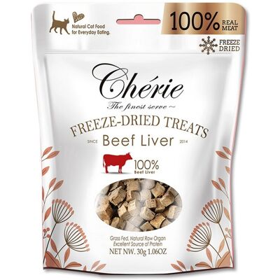 Chérie Cherie Premium 100% Przysmak dla kota Liofilizowany wołowina wątroba 30g x6 Chérie Cherie Premium 100% Przysmak dla kota Liofilizowany wołowina wątroba 30g x6