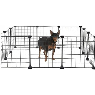 REXO Czarny Kojec Zagroda Metalowa Dla Psa Kota Szczeniaka Królika 108 X 108 Cm REXO Czarny Kojec Zagroda Metalowa Dla Psa Kota Szczeniaka Królika 108 X 108 Cm